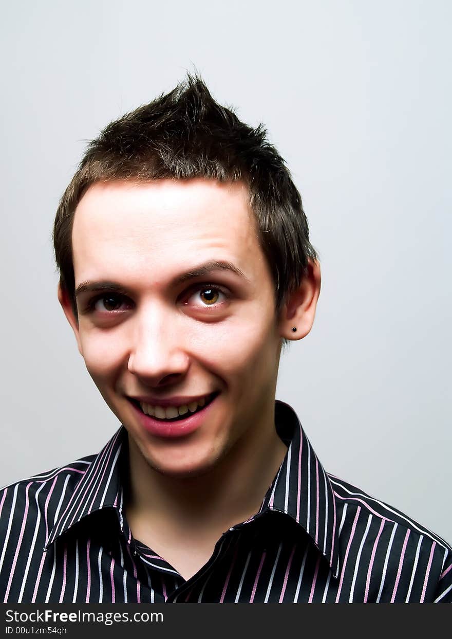 Portrait of a young man smiling