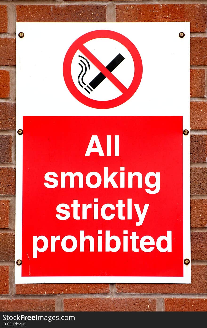 Smoking Prohibited Sign