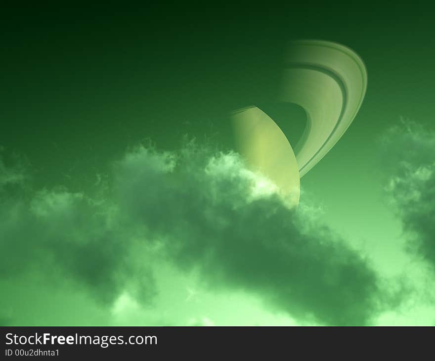 Green Saturn Clouds