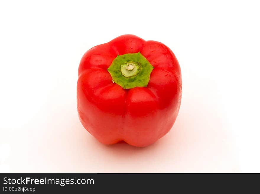 Red pepper on a white background