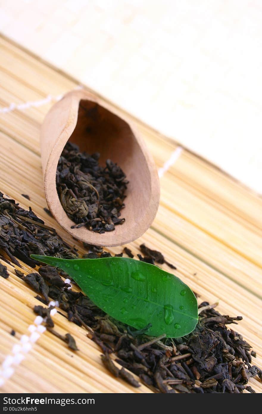 Herb dieting Green tea leaves