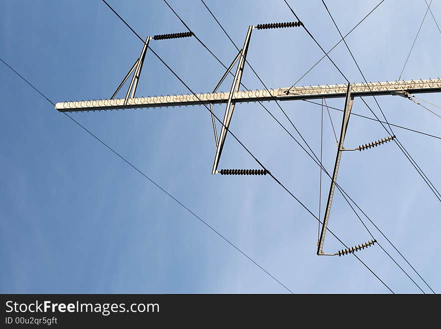 Tangent tower in a blue sky