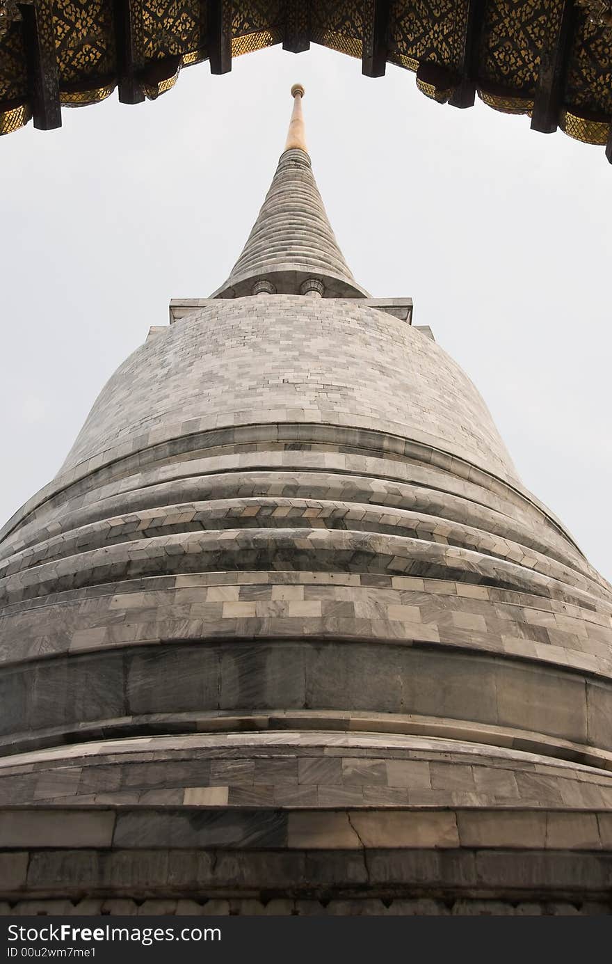 Very heavy looking buddhist temple stupa