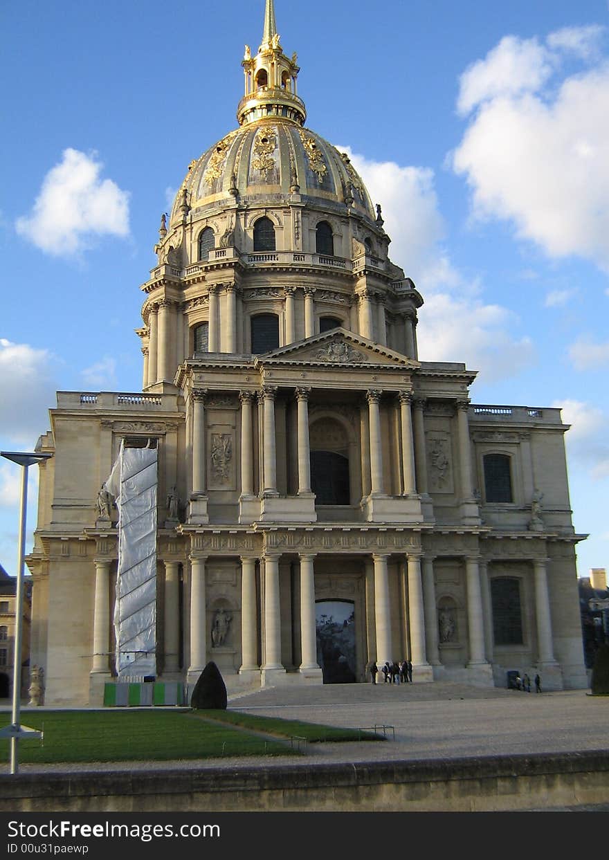 The Dome des Invalides in Paris, France.