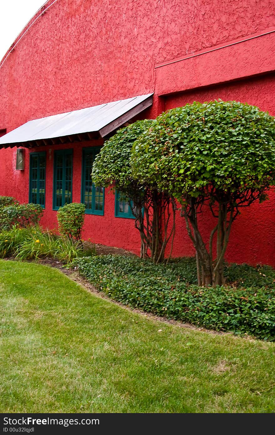 Details of a colorful building. Details of a colorful building.