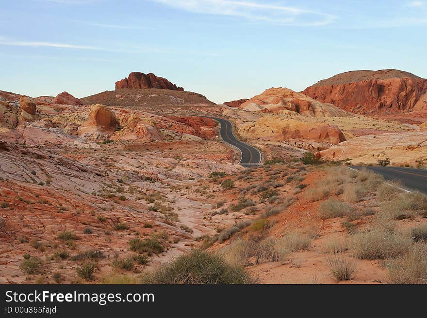 Road through valley of fire, nevada