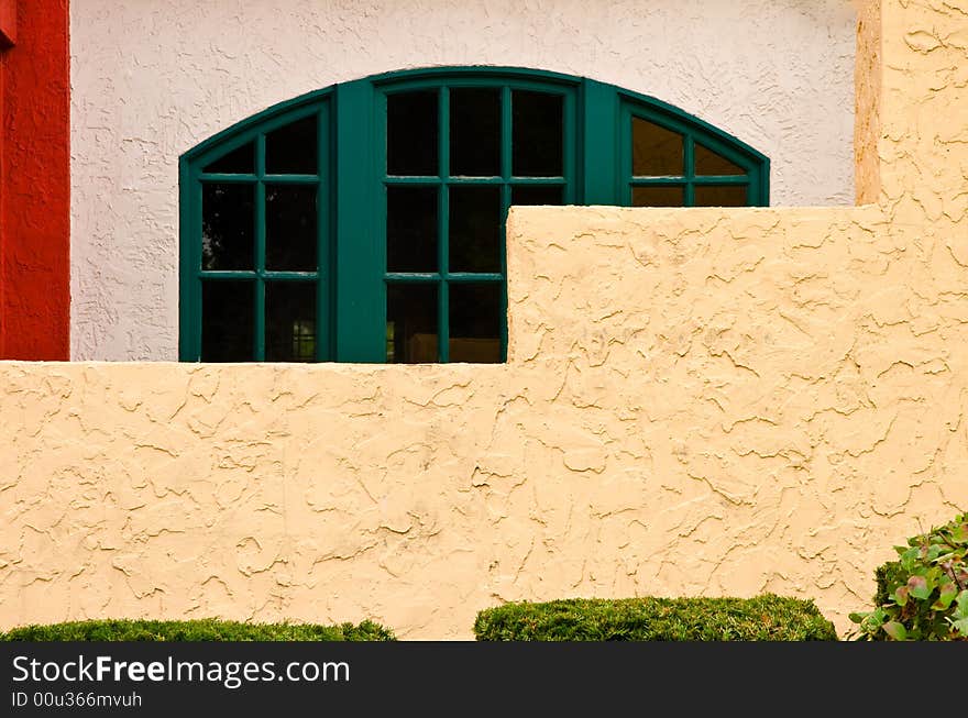 Details of a colorful building. Details of a colorful building.