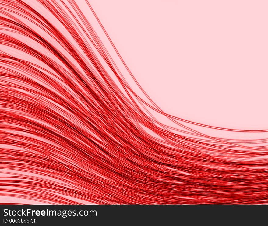 Abstract waved background with many red lines over pink. Abstract waved background with many red lines over pink