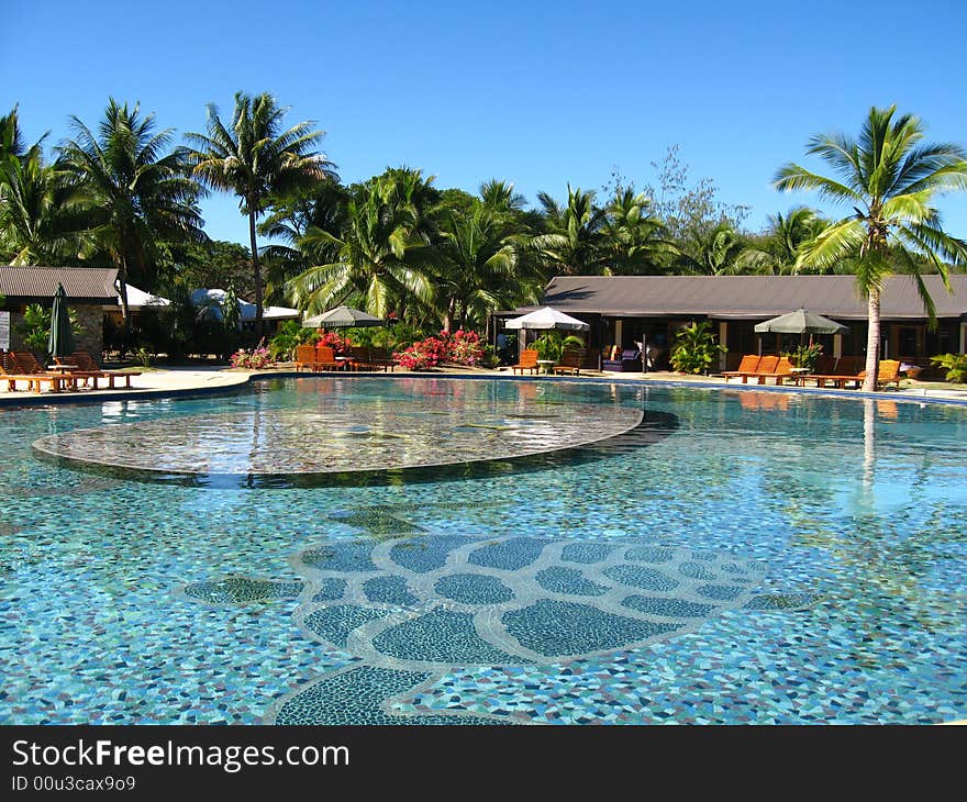 Place for relax in a resort, Fiji