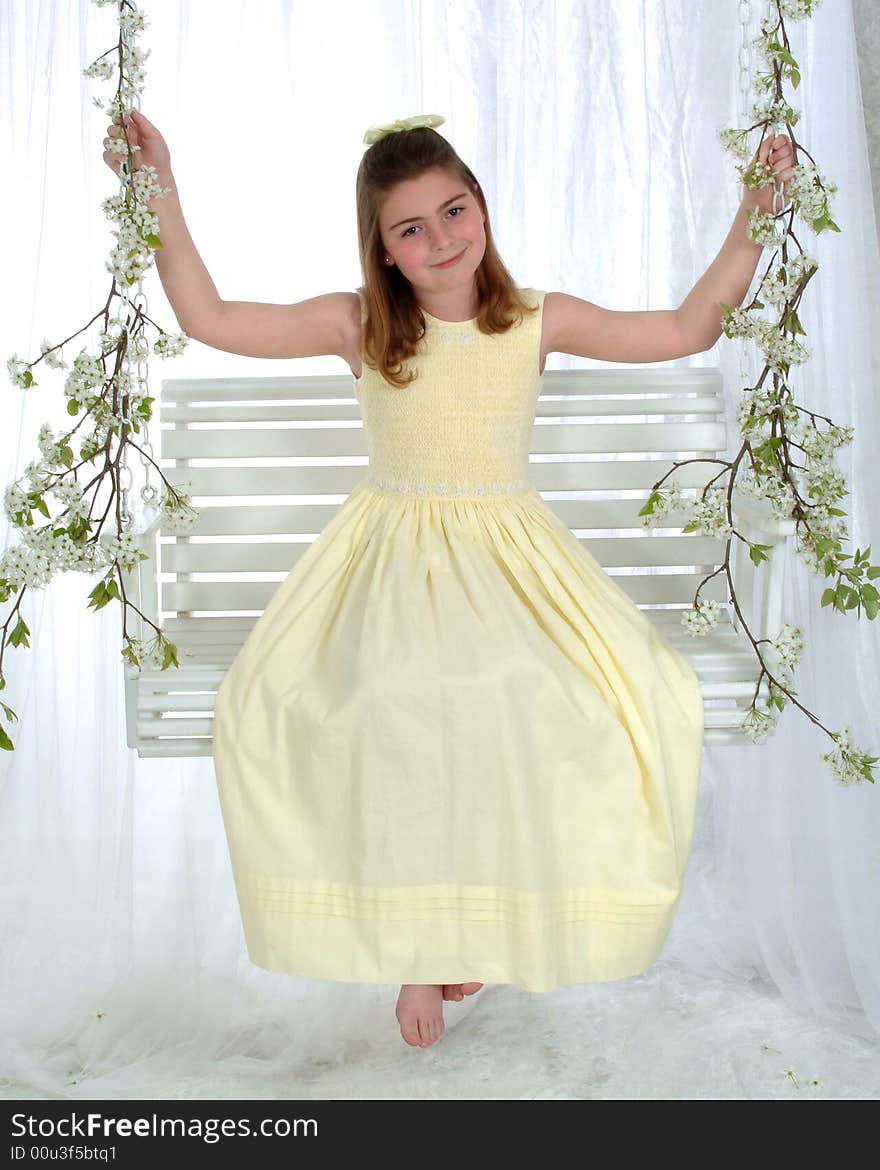 Young Girl on Swing