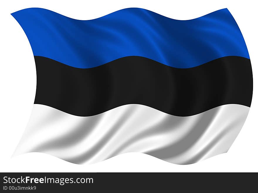 2d illustration of estonia flag. 2d illustration of estonia flag