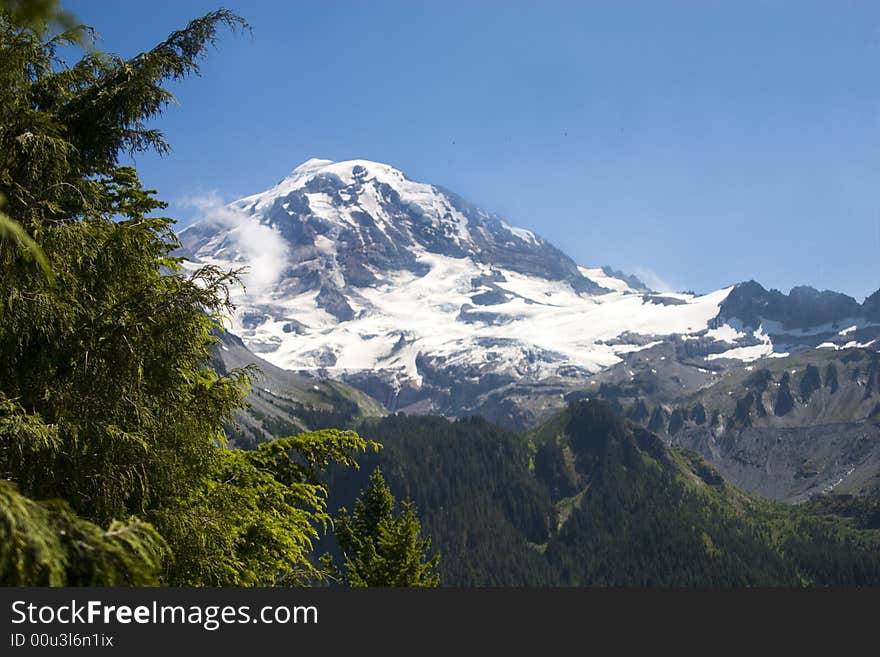 Blue Skies at Mt. Rainier