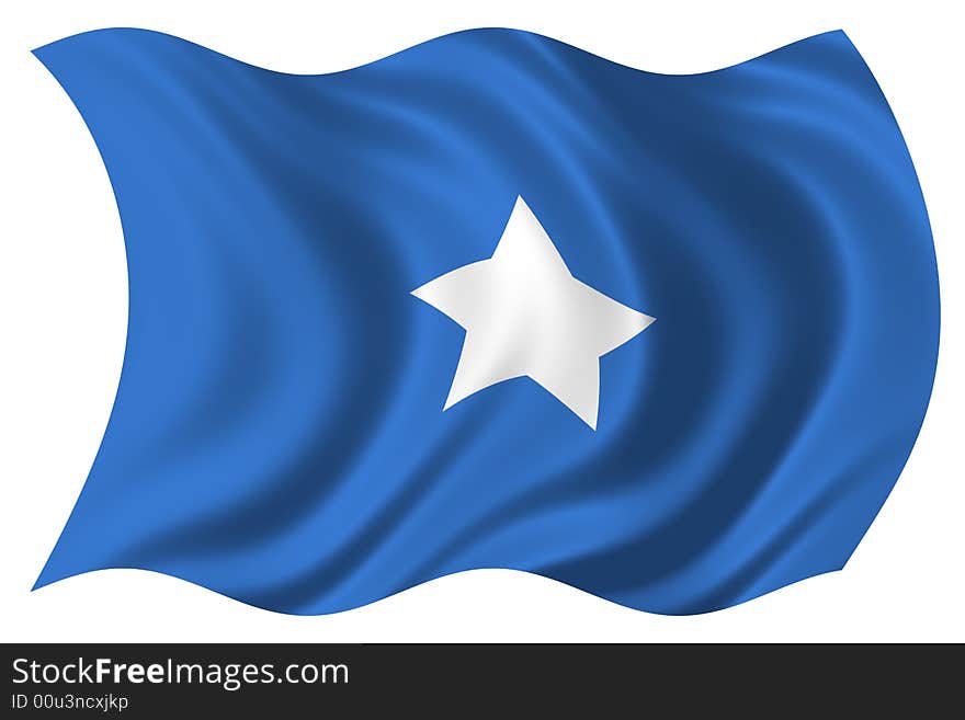 2d illustration of somalia flag. 2d illustration of somalia flag