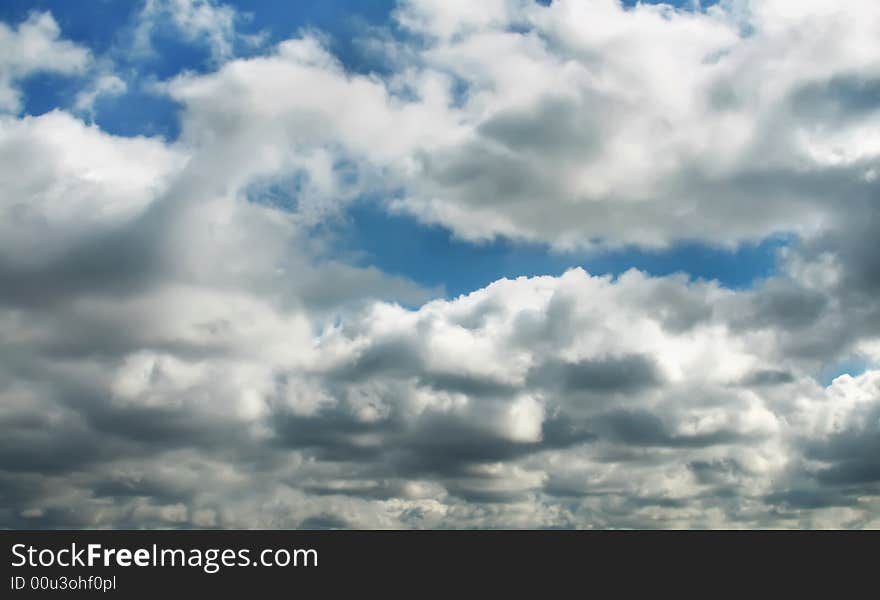 Clouds above city