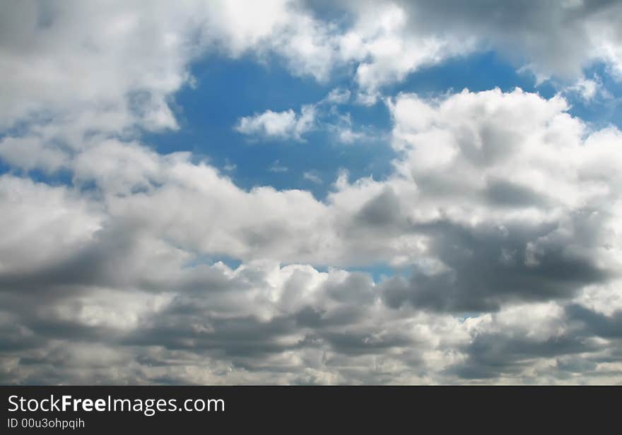 Clouds above city