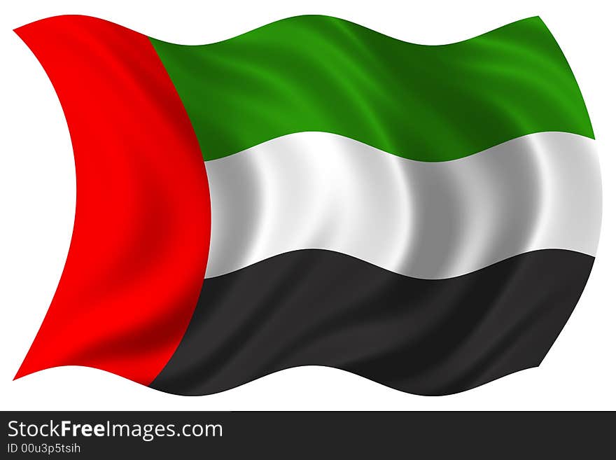 2d illustration of united arab emirates flag. 2d illustration of united arab emirates flag