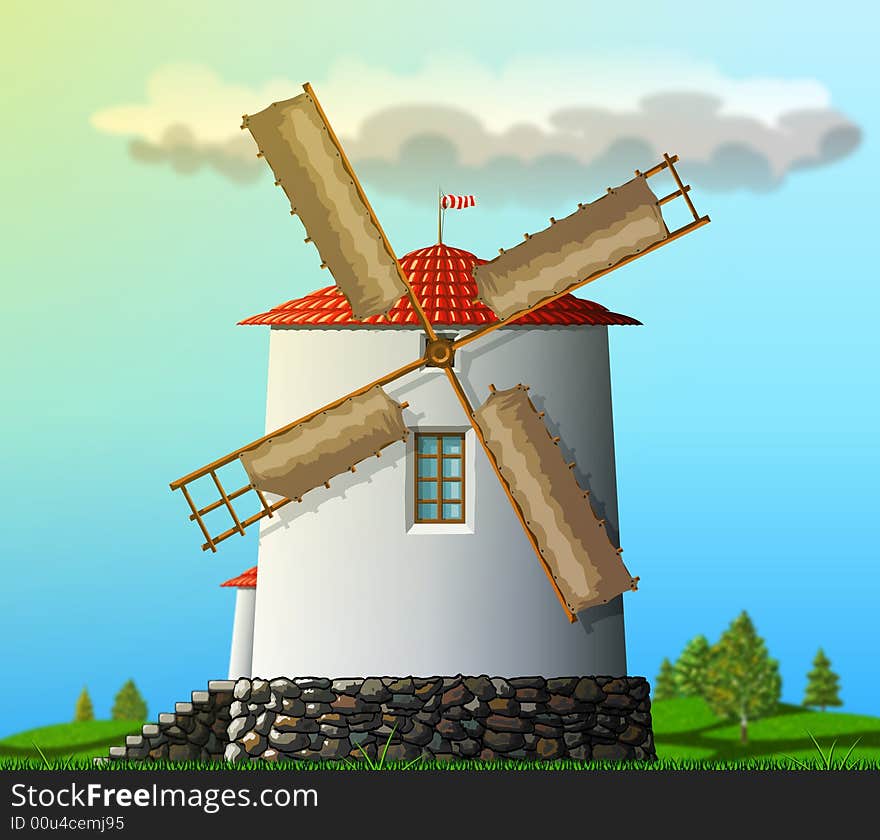 Windmill landscape