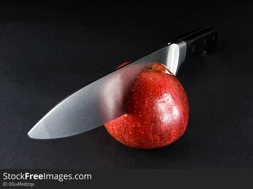 Perfect cut - apple and knife