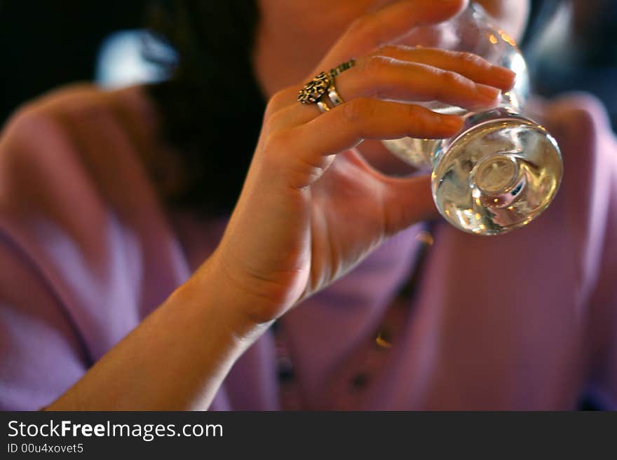 Hand with glass