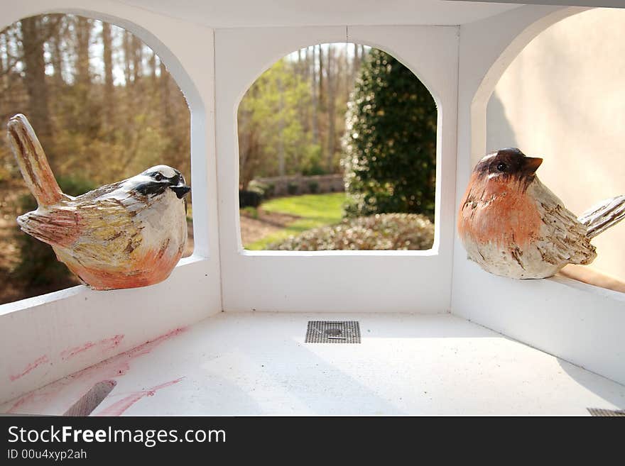 Bird house from inside.