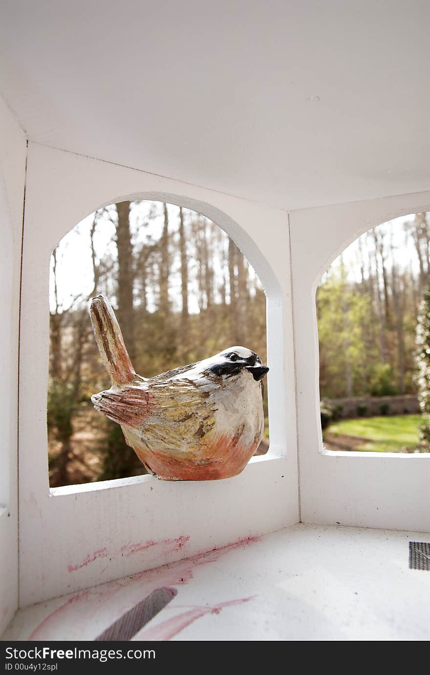 Bird house from inside.