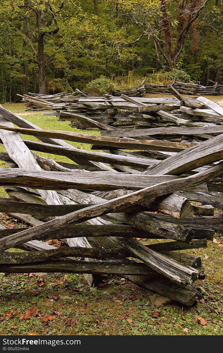 Wooden Fence surrounding John Oliver's cabin in Cades Cove, Tennessee