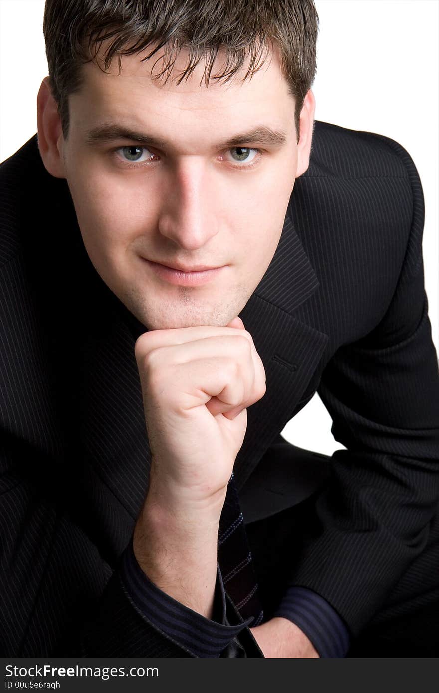 Close-up portrait of a handsome young businessman. Close-up portrait of a handsome young businessman