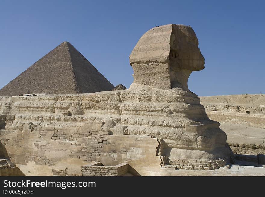 Sphinx And Pyramid