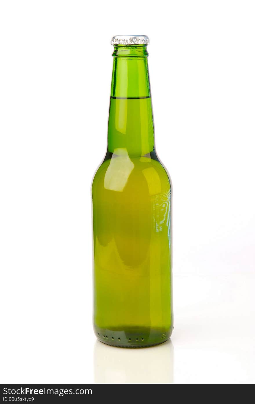 Bottles of beer isolated on a white background. Bottles of beer isolated on a white background