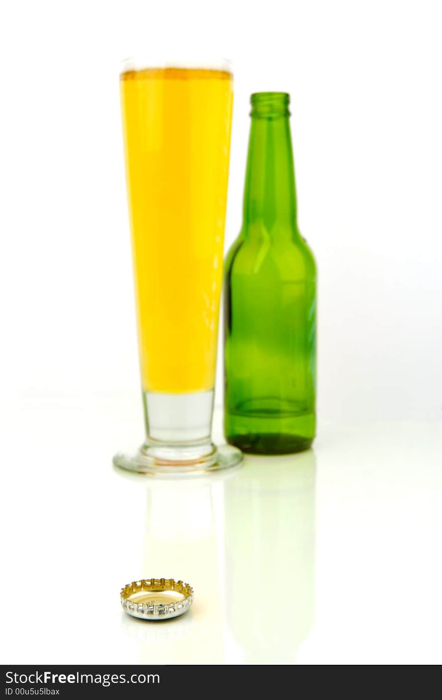 Bottles of beer isolated on a white background. Bottles of beer isolated on a white background