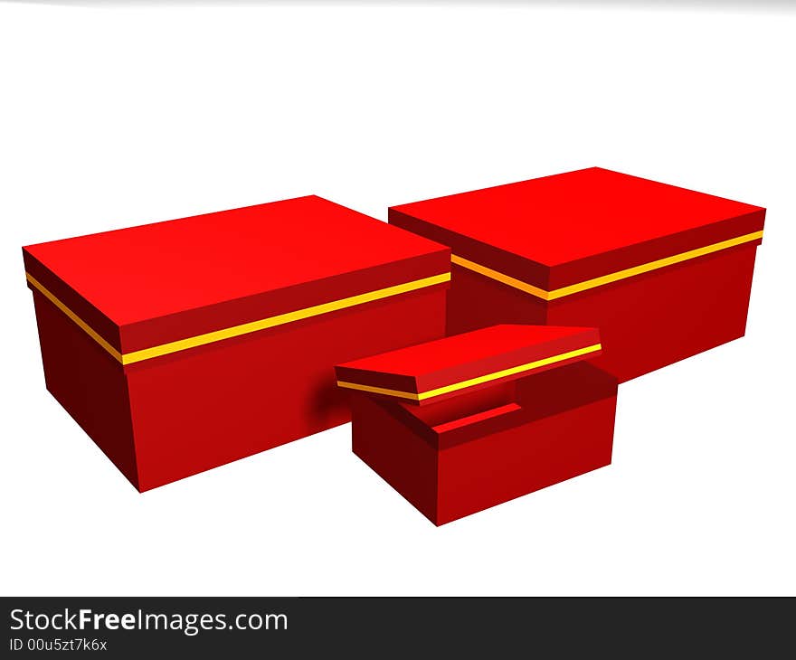 3d gift box illustration