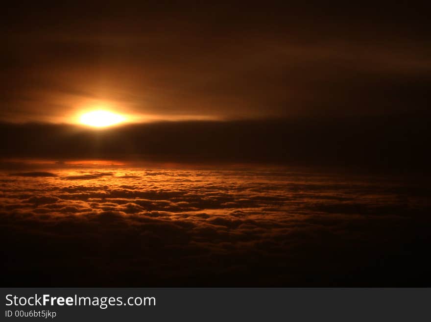 Clouds - view from the plane. Clouds - view from the plane