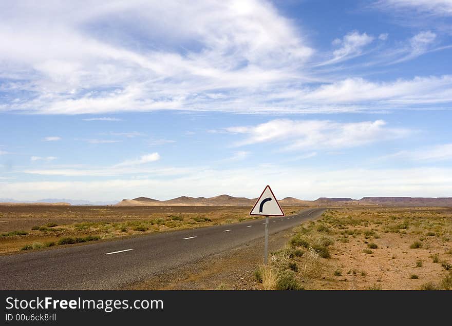 Road to desert in Morocco. Road to desert in Morocco