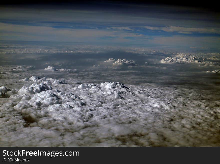 Clouds - view from the plane. Clouds - view from the plane