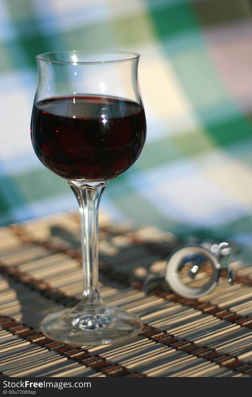 A glass of red wine,celabration