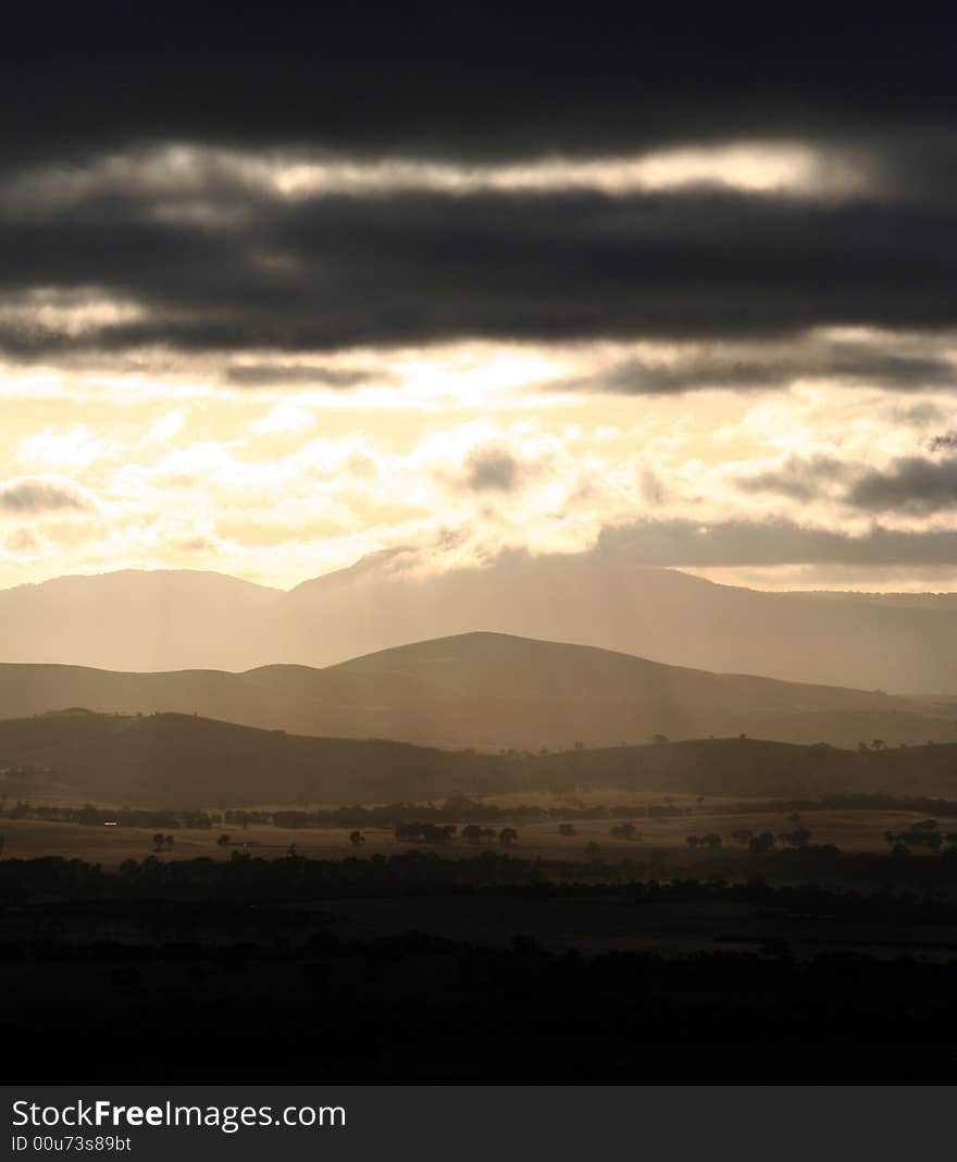 An beautiful sunset over Victoria in Melbourne. An beautiful sunset over Victoria in Melbourne