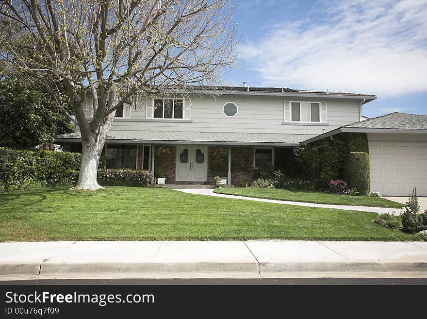 Shot of a Northern California Suburban Home. Shot of a Northern California Suburban Home