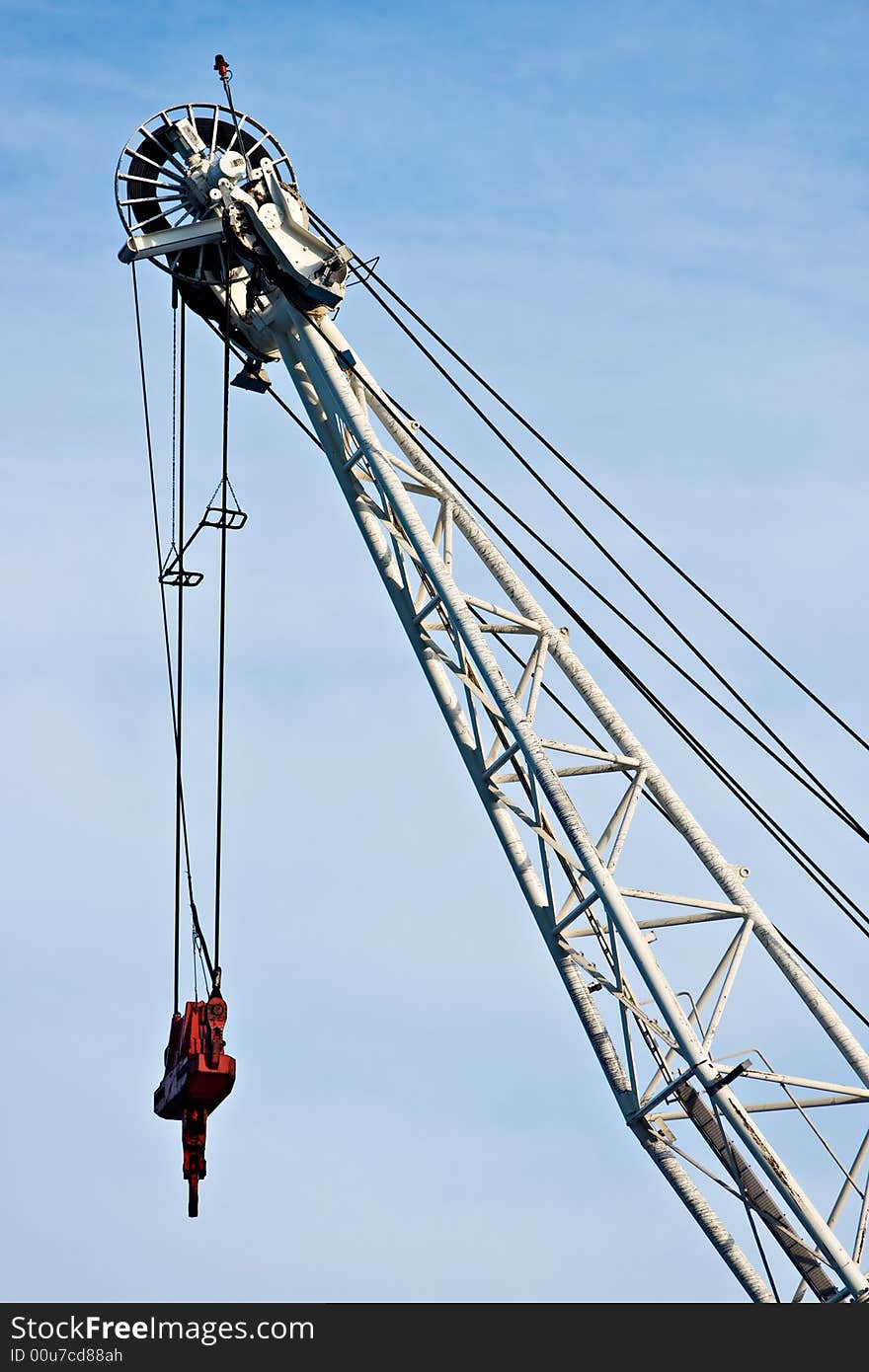 Crane in Piombino port, Tuscany, Italy. Crane in Piombino port, Tuscany, Italy.