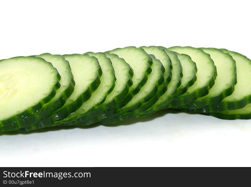 Many cucumber slices