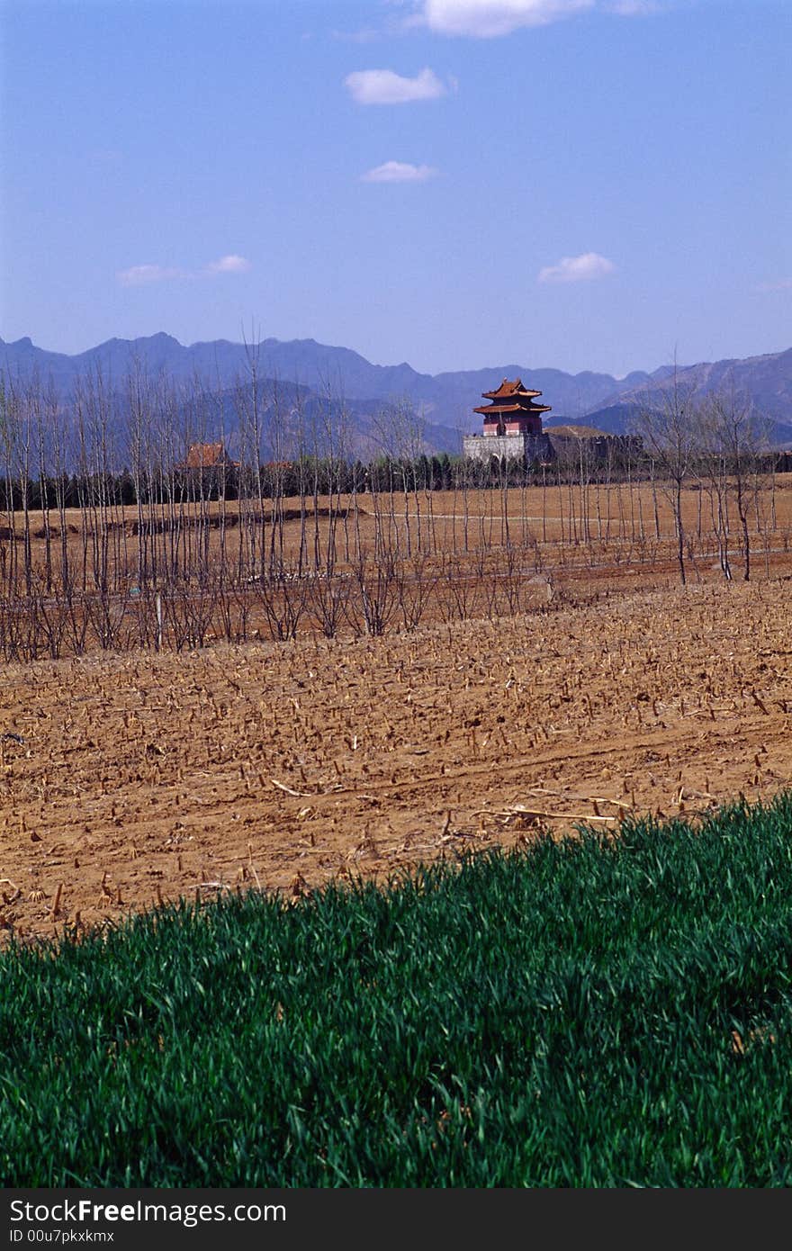 soul tower of zhaoxi mausoleum, the qing east tombs, china. zhaoxi mausoleum is the tomb of empress dowager xiaozhuang, concubine of emperor huangtaiji, the mother of emperor shunzhi.