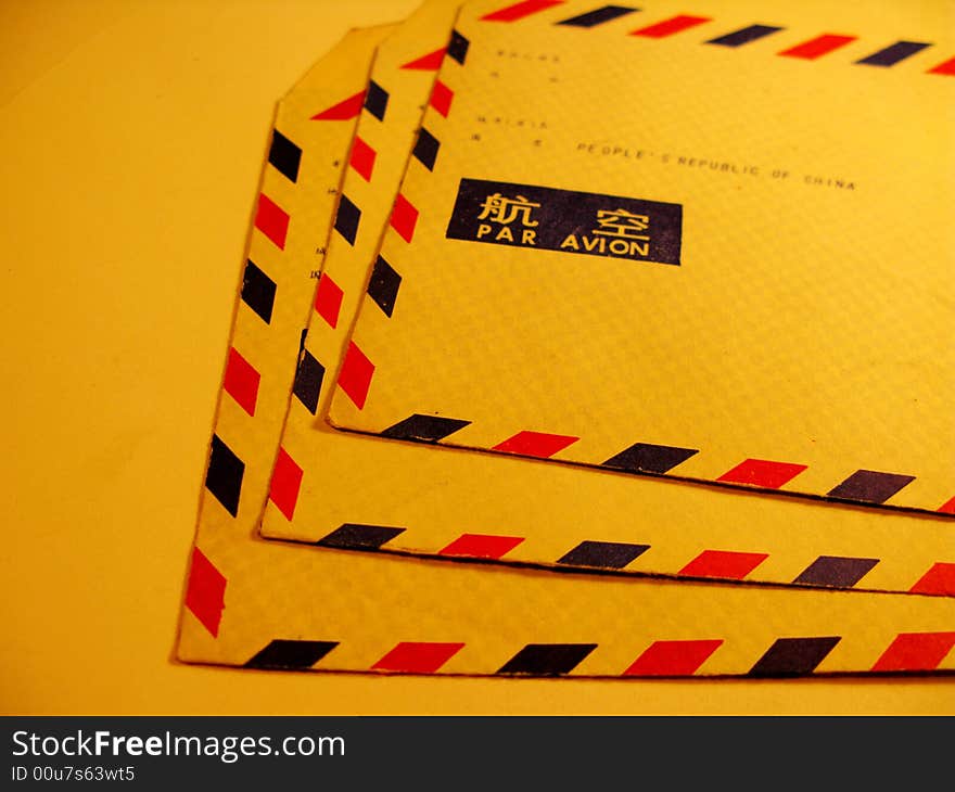 Three blank aviation postal envelope. Three blank aviation postal envelope.