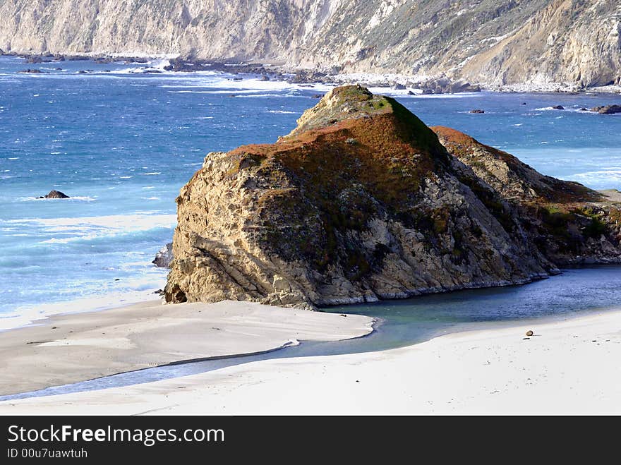 Beautiful Big Sur along California coast on a sunny day. Beautiful Big Sur along California coast on a sunny day