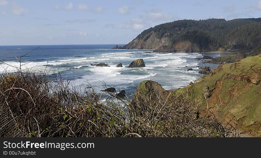 Cannon Beach at Oregon Coast in late afternoon. Cannon Beach at Oregon Coast in late afternoon