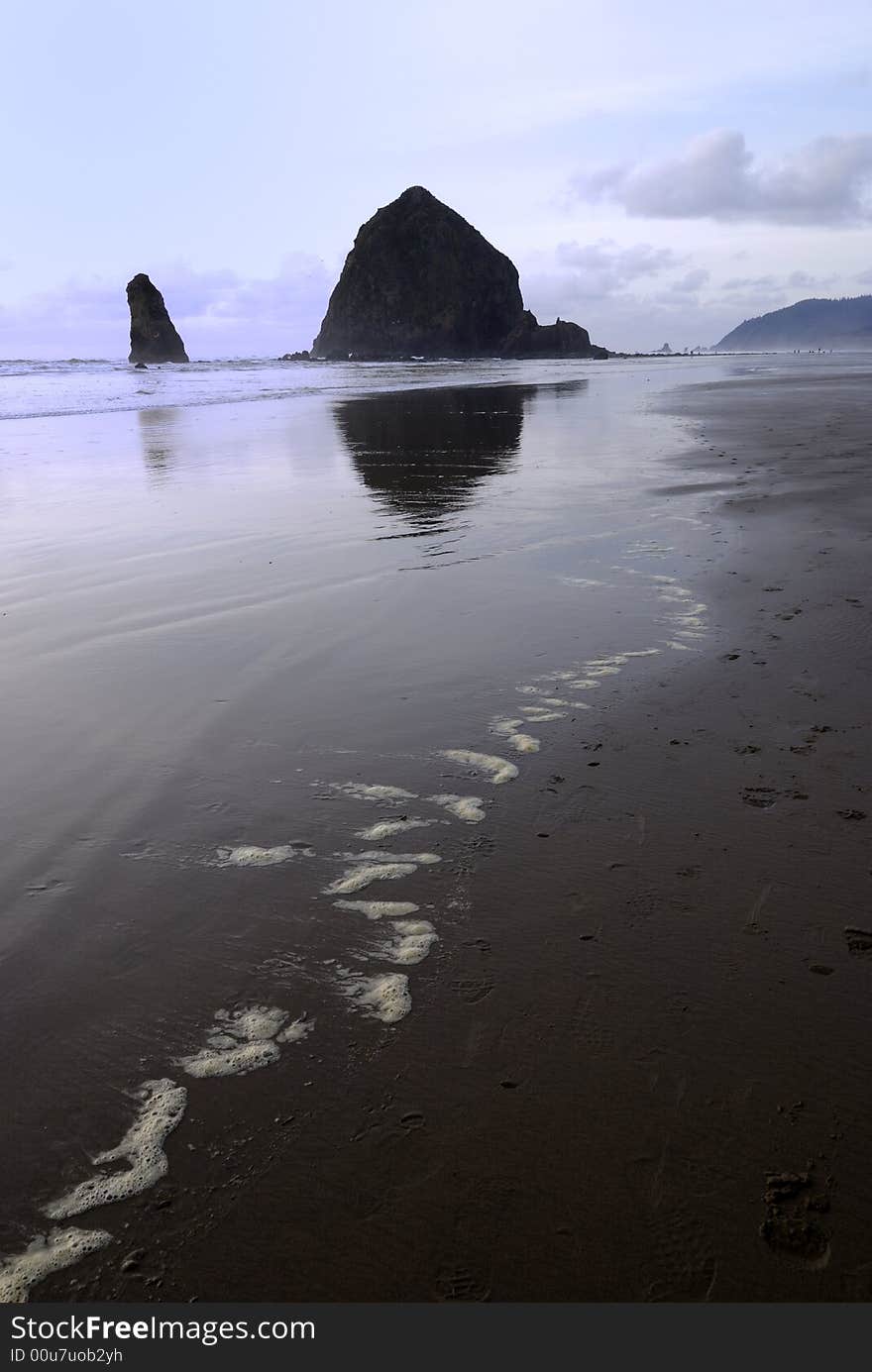 Haystack with low tide