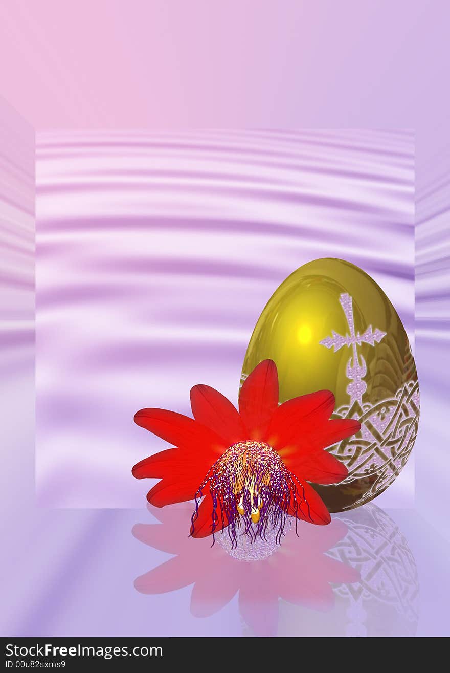 Computer generated image of easter egg