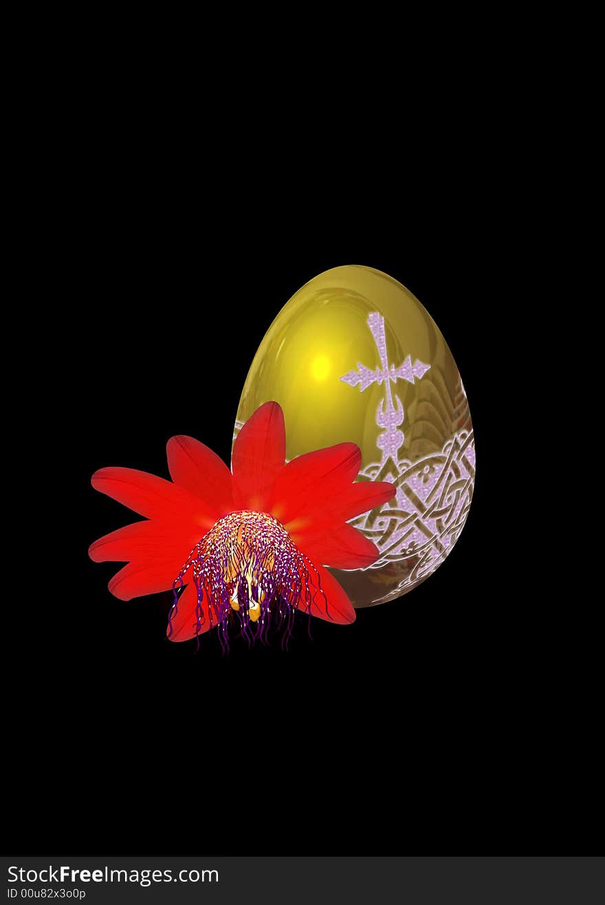 Computer generated image of easter egg