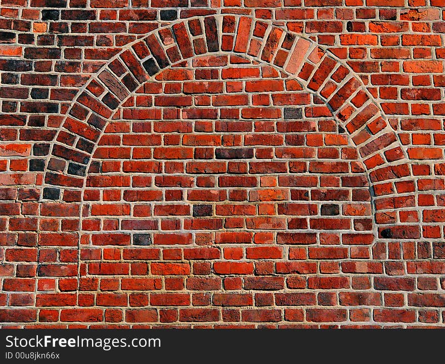 Brick wall from a red brick. Brick wall from a red brick