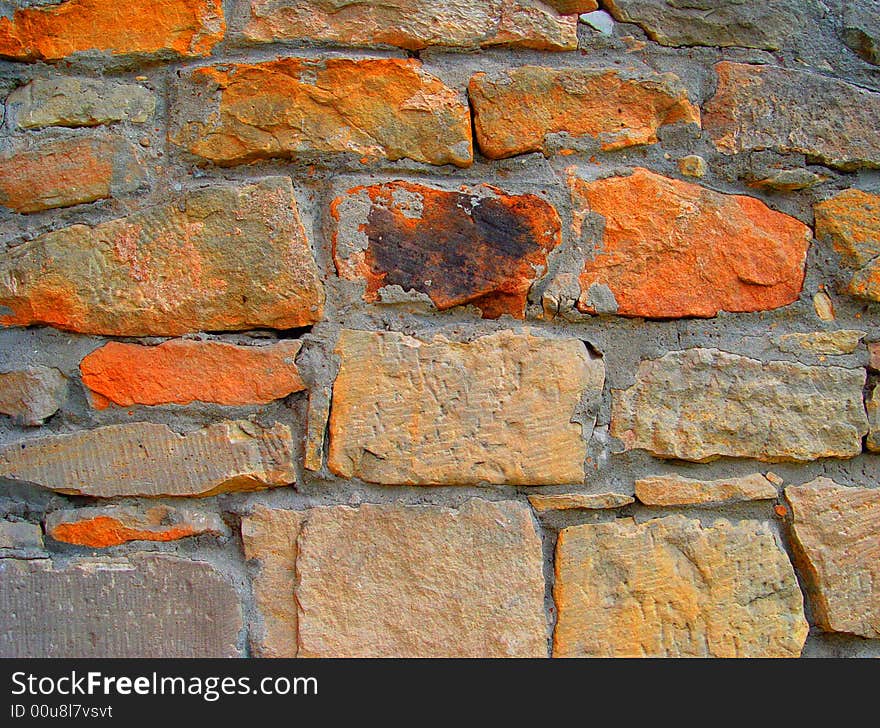 Brick wall from a red brick. Brick wall from a red brick