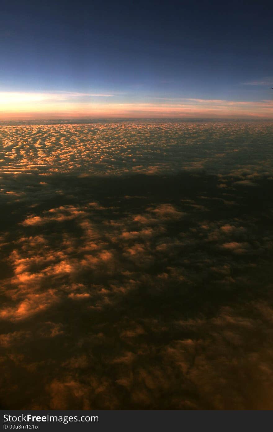 Clouds - view from the plane. Clouds - view from the plane