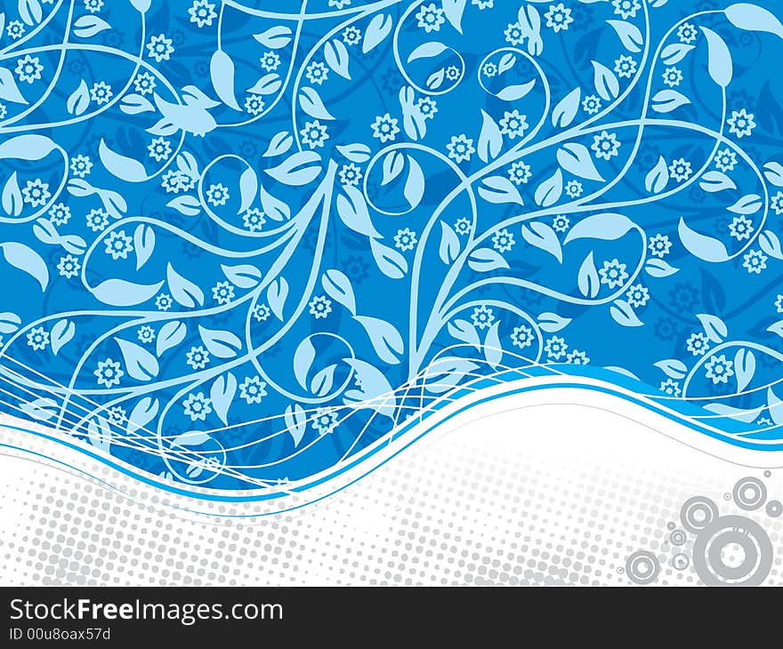 Abstract floral background with range